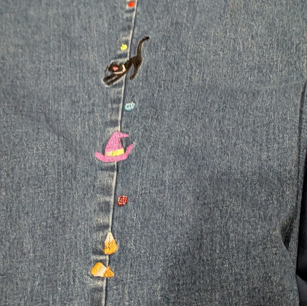 EUC Vintage Quacker Factory Halloween jeans, pants.Worn once. EUC. - Picture 2 of 9